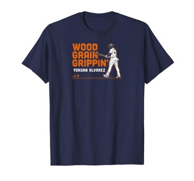 BreakingT Yordan Alvarez - Wood Grain Grippin - Houston Baseball T-Shirt