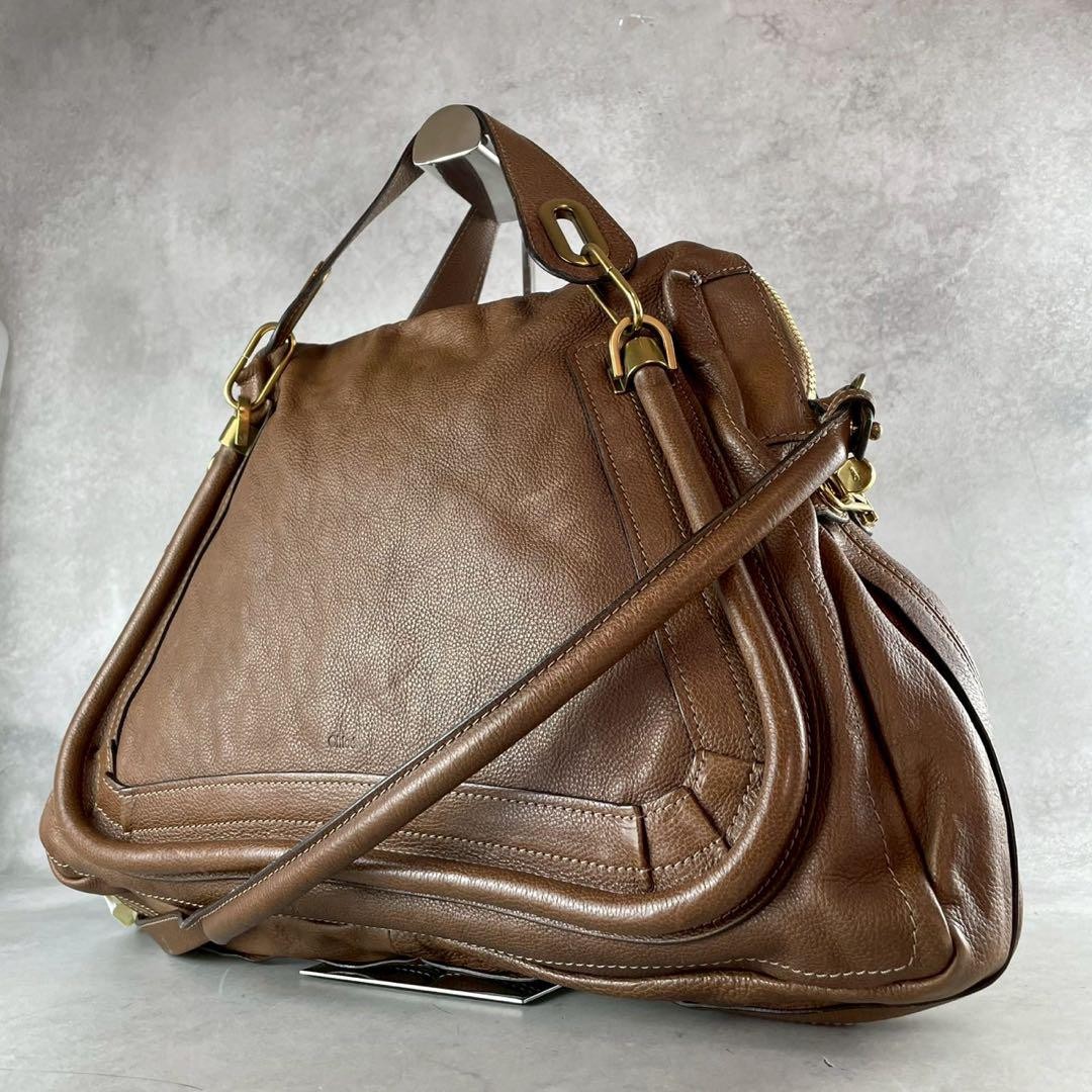 Chloé Paraty Shoulder Bag 2way ric Chloe Paraty Medium 2way Tote Bag Shoulder Bag Brown Leather