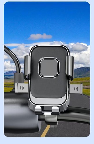 Mobile Phone Holder for Motorcycle Rearview Mirrors with Adjustable Angles - Afbeelding 4 van 14