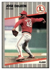 Jose DeLeon 1989 Fleer #449 St. Louis Cardinals VTG Baseball *341