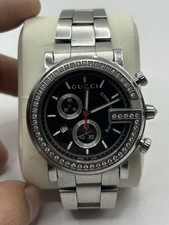 Gucci YA101324 G Shape Chronometer Men's Swiss Made Diamond Watch Working