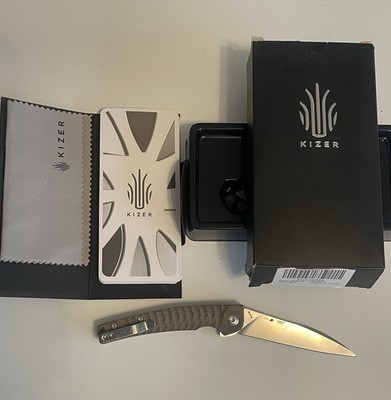 New Kizer Splinter Titanium S35VN Tomcat Knives KI3457E1