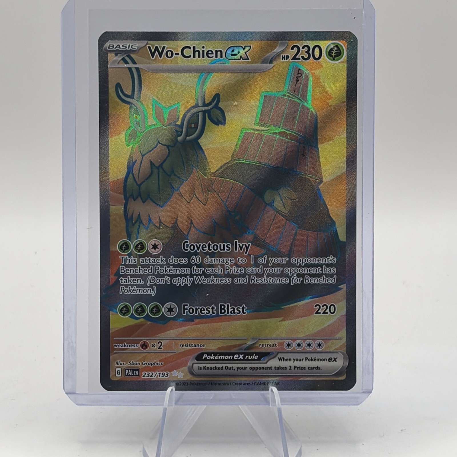 Wo-Chien ex - Ultra Rare Holo 232/193 NM SV02: Paldea Evolved Pokemon Card