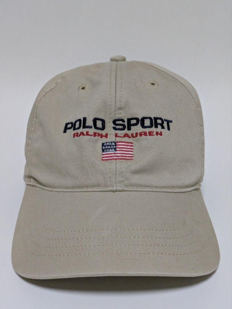 90s ポロスポーツ Polo Sport キャップ vintage Polo by Ralph Lauren Sport Cap Hat mens Beige Vintage 90's from JP
