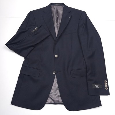 Hart Schaffner Marx Platinum Blazer Jacket Mens 38R Classic Navy Blue Sport Coat