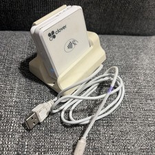 Clover Go RP457 A Contactless Chip Swipe Card Reader White W/Charging Dock cable