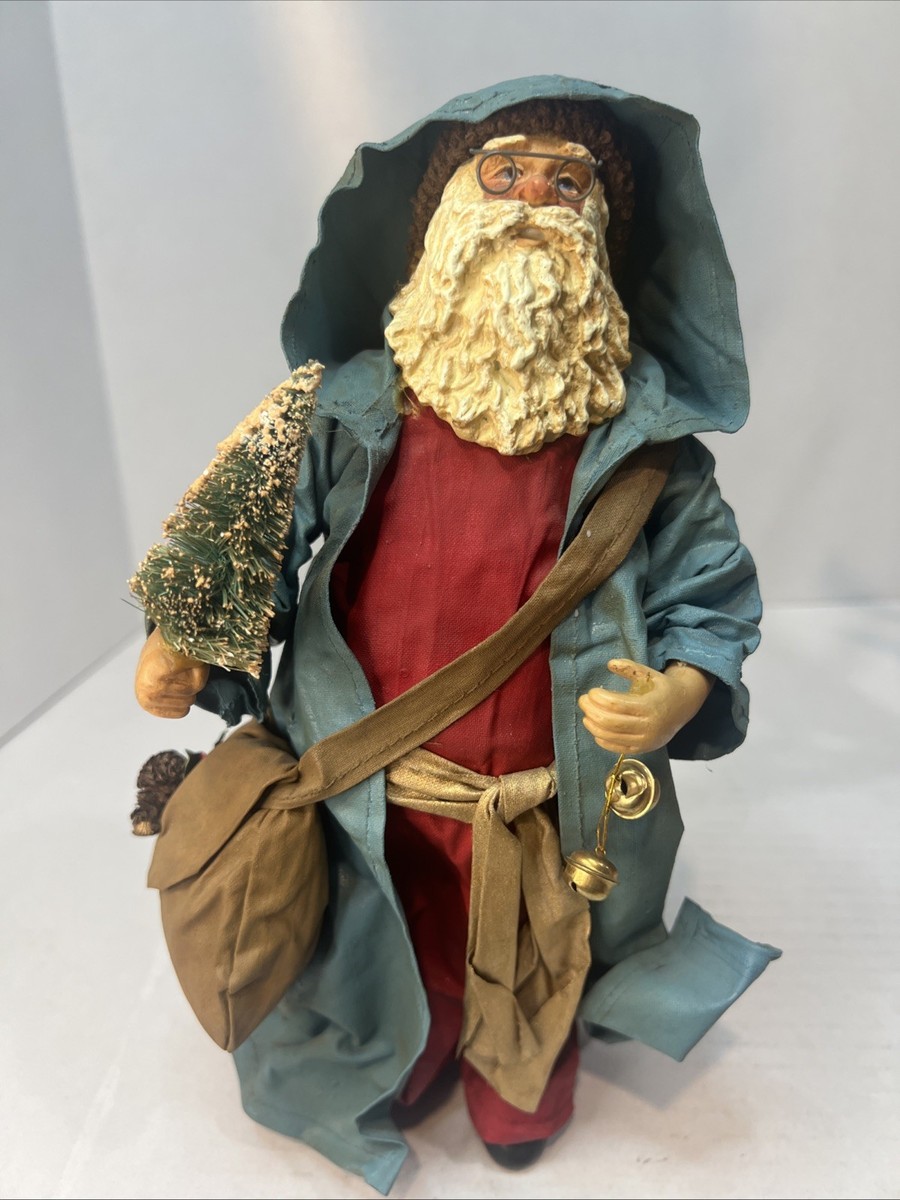 Vtg 1985 Dept 56 Clothtique Possible Dreams Santa Claus Blue Robe