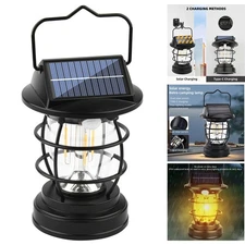 Solar LED Lantern Hanging Light Outdoor Yard Patio Garden Decor Lamp Waterproof