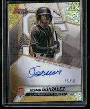 2025 Bowman's Best #B25-JG Josuar Gonzalez Gold Mini Diamond Auto /50