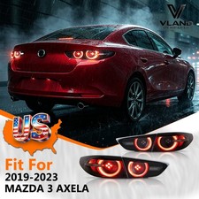 Pair Led Tail Lights For Mazda 3 Axela Sedan 2019-2023 Plug And Play Wanimation