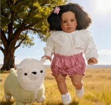 Lifelike Black 26in Reborn Baby Dolls Big Size Cloth Body Toddler Poseable Limbs