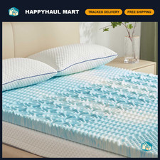 5-Zone Memory Foam Mattress Topper, 2 Inch Twin Size, Blue - Comfort Support