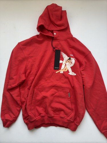 Felpa con cappuccio Represent Storms In Heaven rosso bruciato XS oversize nuova con etichetta - Foto 2 di 5