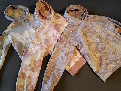 H&M Lindex Warp Mädchen Paket Hoodys 146 152 TOP Kapuzenpullover Batik lila rosa