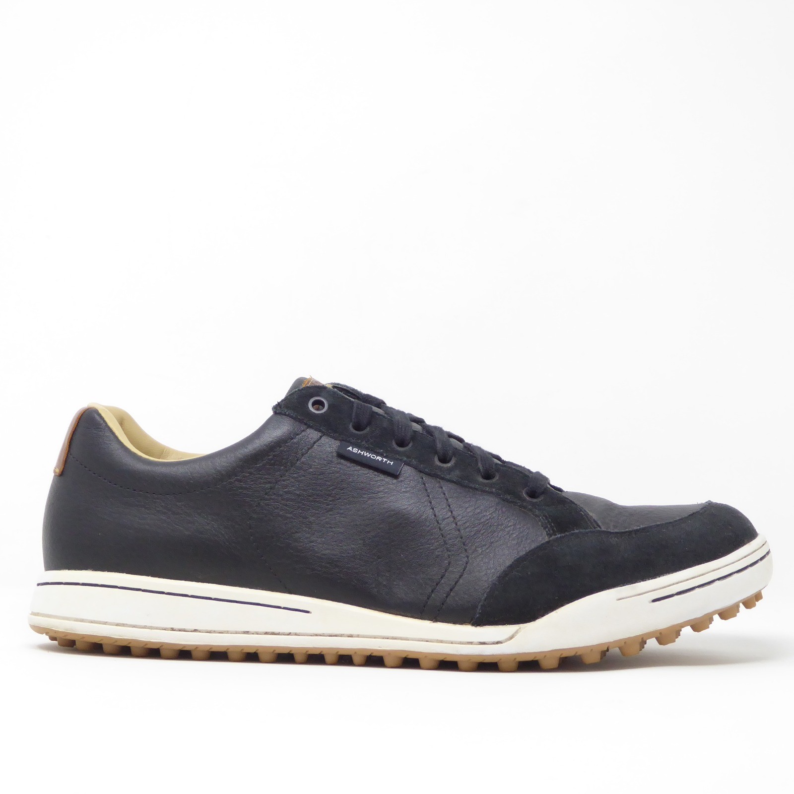 Black Leather Spikeless G54170 Size 12