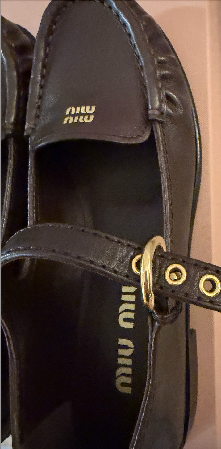 Miu Miu Women's Leather Loafers - Size 6 - Worn Once with Original box image 9