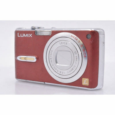 Panasonic Lumix DMC-FX7 Digital Camera 5MP red used tested from