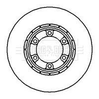 BORG & BECK BBD5006 Brake Disc Front Fits Hyundai Galloper Mitsubishi L200 L300