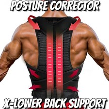 Adjustable Posture Corrector Back Shoulder Waist Support Brace Belt Men Women