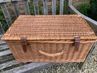 Wicker Hamper Basket Great Condition