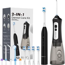 Electric Toothbrush and Water Flosser Combo, Rechargeable 2000Mah Toothbru