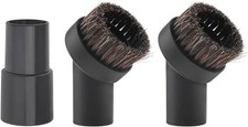 3PCS Vacuum Brush Horsehair Vacuum Attachment Round Dusting Brush