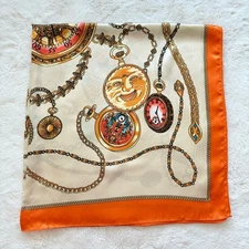 Women silky scarf square shape