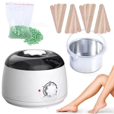 Professional Wax Heater Warmer Hair Removal Depilatory Waxing Kit + Beans Sticks