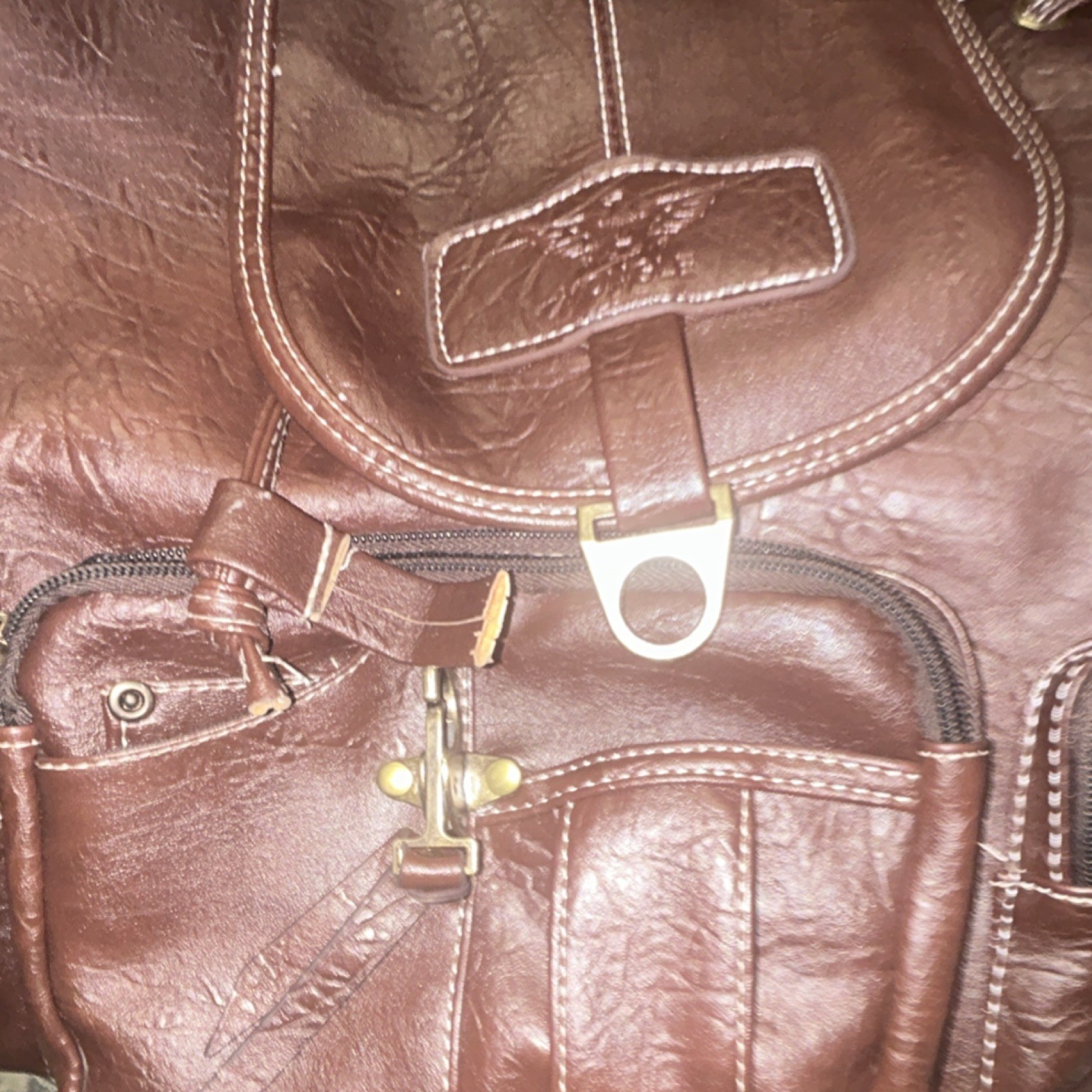 Brown Women's Backpack with Multiple Compartments… - image 1