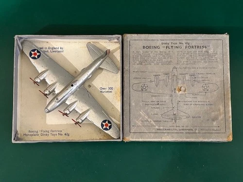 Vintage Meccano Dinky Toys No 62g Boeing Flying Fortress Airplane
