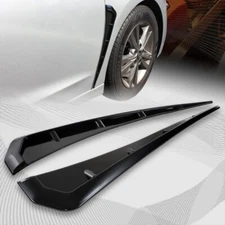 For 2016-2021 Honda Civic Glossy Black ABS Side Fender Vent Air Wing Cover Trim