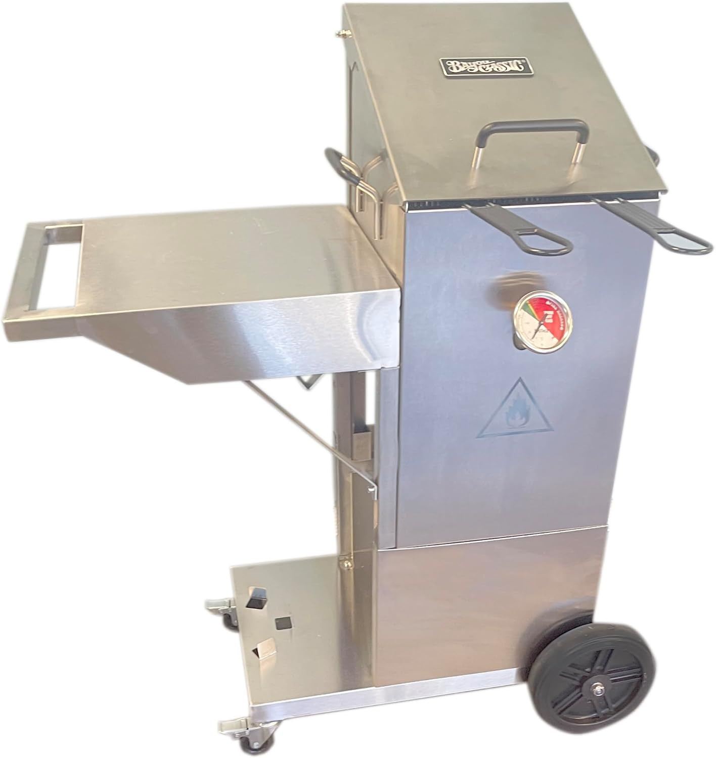 700-704 4-Gal Stainless Bayou Fryer with Cart Includes 2 Stainless Mesh Baskets