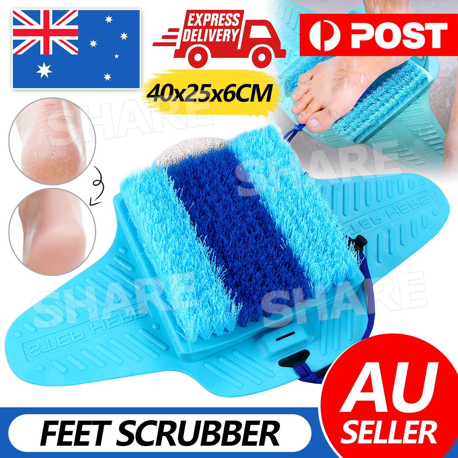 Nonslip Foot Cleaner Scrubber Massager Shower Feet Washer Bath