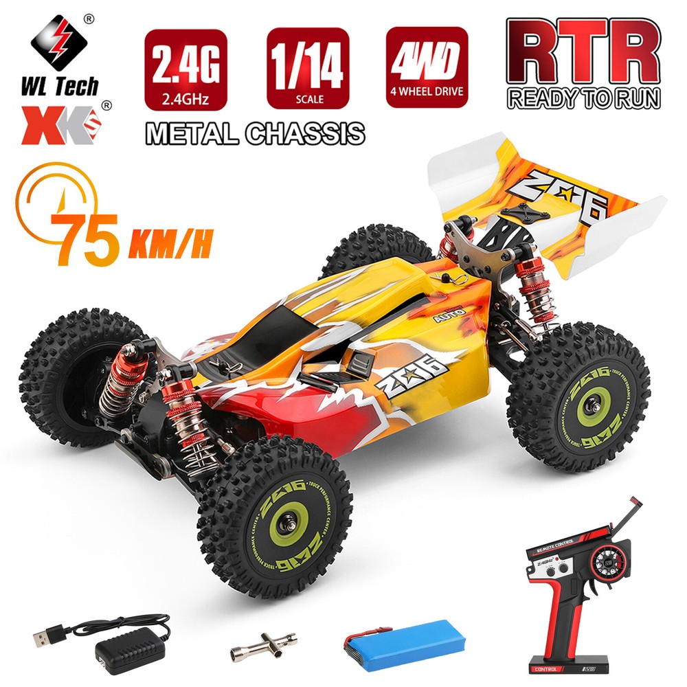 WLtoys XKS 144010 RC Racing Car 1/14 4WD 2.4G 75Km/h All Terrain Car f/Kids F7K5