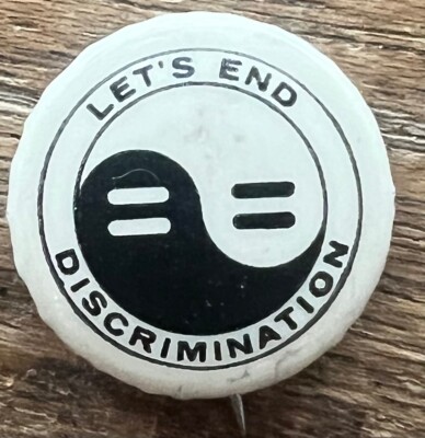 Vintage 1960's Let's End Discrimination Civil Rights Movement Button ...