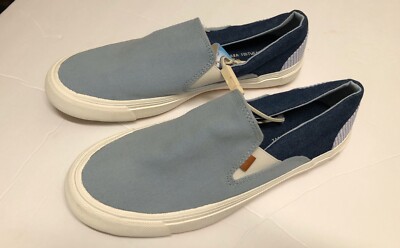 NEW ZARA BLUE FABRIC PLIMSOLLS CONTRAST COLORS COTTON SIZE USA 2 YOUTH