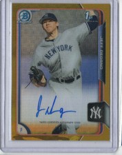 2015 Bowman Chrome Jeff Degano AUTO #ed 49/50 GOLD YANKEES
