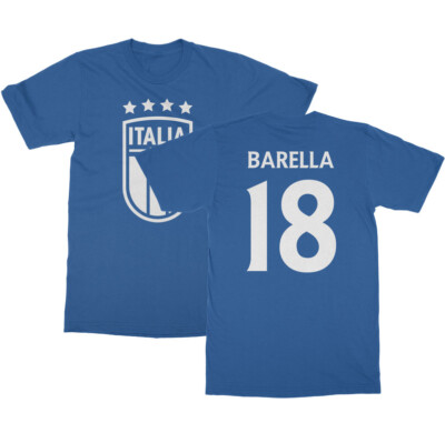 Barella 18 Jersey Style Italy Football Cup Fan Unisex T-Shirt