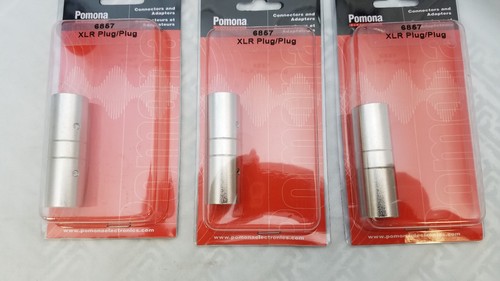 3(lot) 3 Pin XLR Male to Male Plug Coupler Gender Changer Audio Microphone Adapt