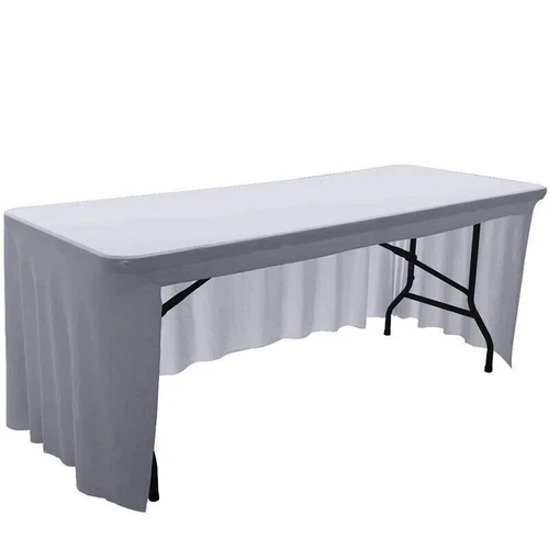 Home Table Cloth Banquet Decoration Skirt 4/5/6/8FT Spandex Elastic Fabric - Picture 31 of 44