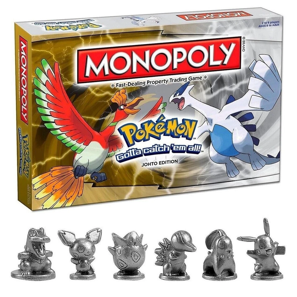Monopoly PokeMonopoly Pokemon Johto Master Ball Edition Board Game Aus Stock