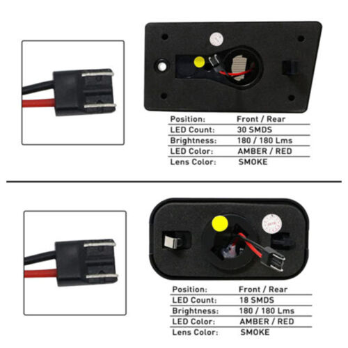 10X Smoked For Hummer H2 H2 SUT 2003-2009 LED Cab Roof Light Marker Top Lamp Kit - Foto 9 di 12