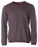 Kitaro Herren Pullover Strick Rundhals RollbüNdchen (Bordeaux, M) X0244C