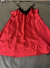 Libra Donatella Ladies Nightie Gown Size Medium Red Black Sexy Bedroom