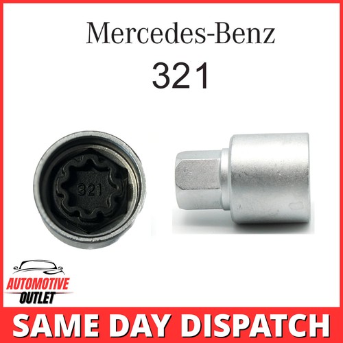 MASTER SECURITY WHEEL LOCKING BOLT KEY 321, 17mm SOCKET FOR MERCEDES A C E CLASS