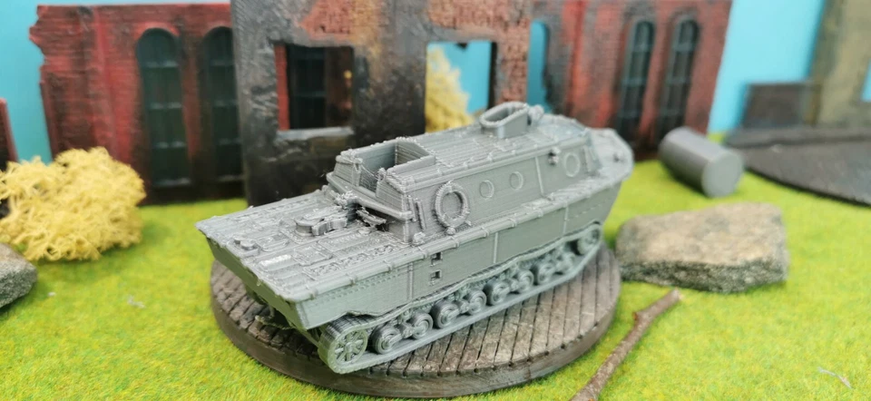 Rimorchiatore Acqua Terra ( Lws ) Funziona IN Acqua Cingolato WW2 Kit 1/87 1/72 - Immagine 2 di 3