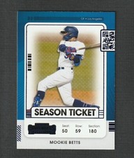 2021 Panini Contenders Mookie Betts BLUE #19 Los Angeles Dodgers