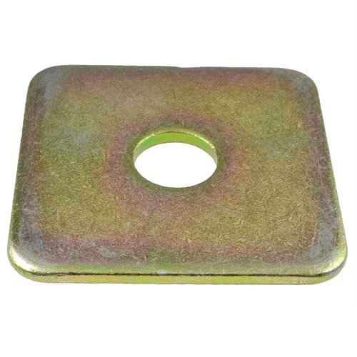 Pack of 5 Zinc Yellow Square Washer M10 x 38 x 38 x 3 Metric - Picture 1 of 2
