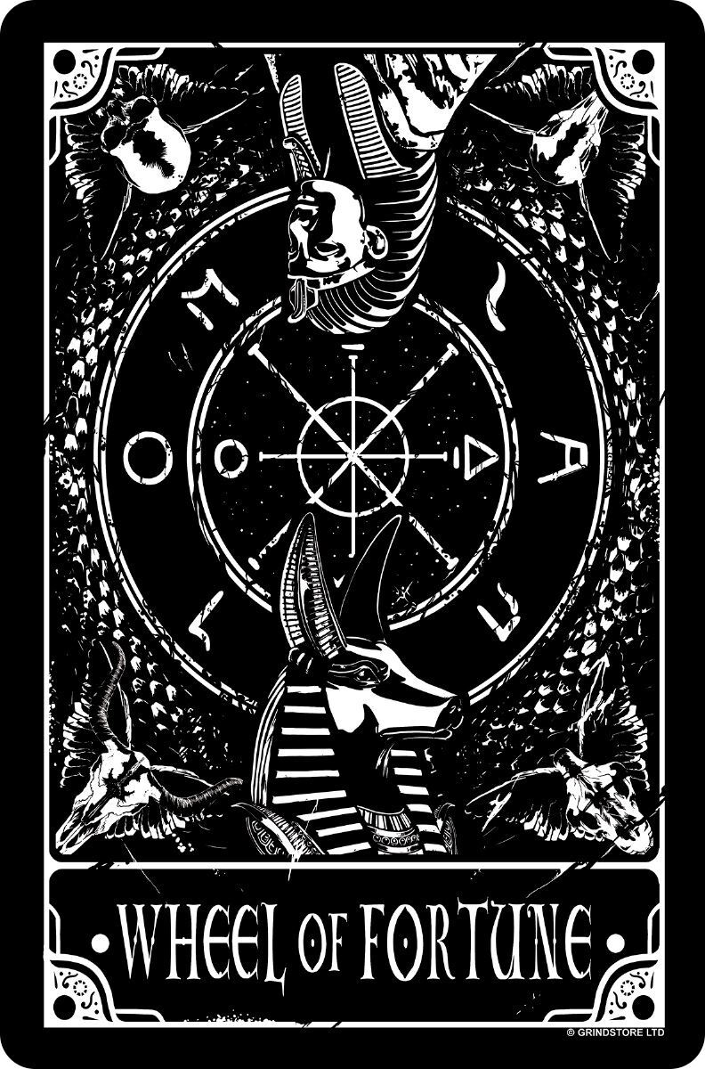 Deadly Tarot - Wheel Of Fortune Small Tin Sign
