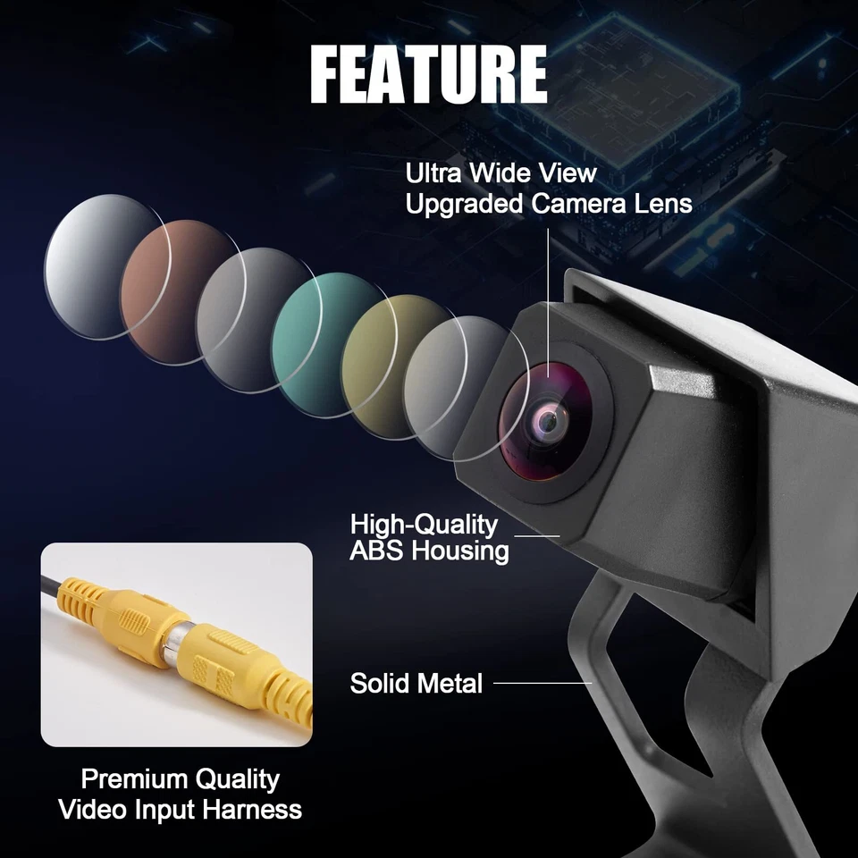 For Jeep Wrangler JK 2007-2017 Backup Camera Mount Rear View Spare Tire Kit 170° - Image 3 of 4